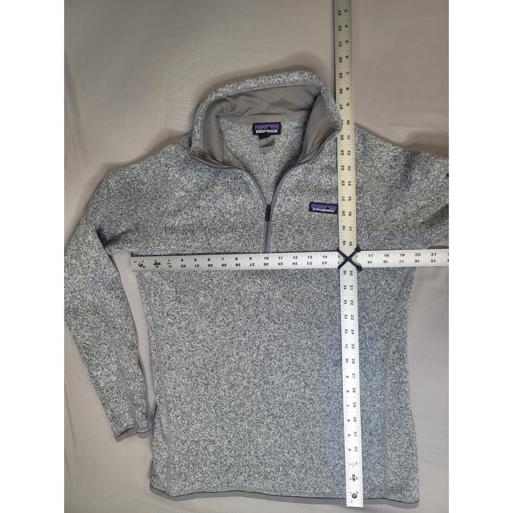 Patagonia Better Sweater 1/4 Zip Womens Large Gray Fleece Pullover Worn Wear - Picture 5 of 12